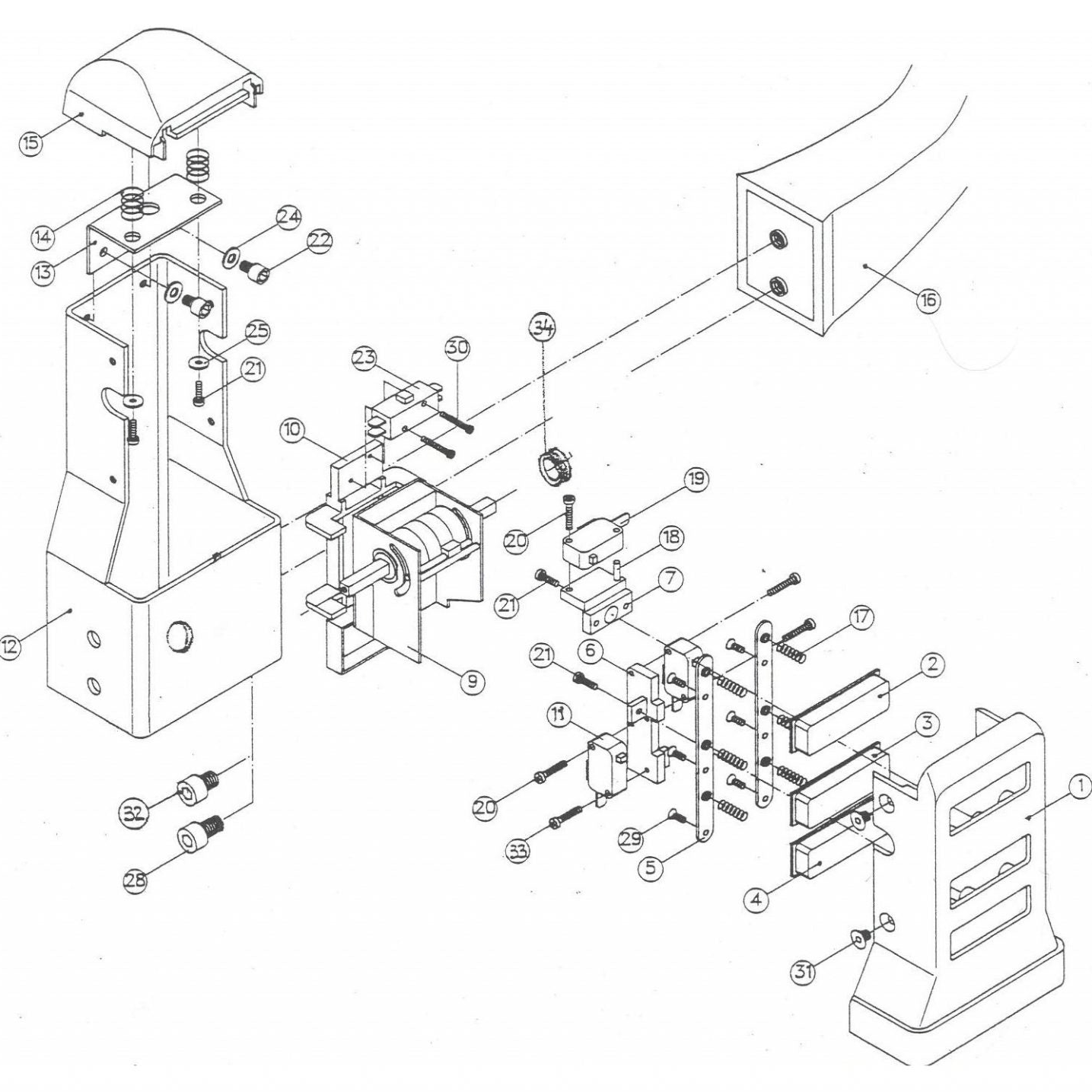 400102-CH5. POWR TUG: Throttle Assy (CH5 Power Tug Handsets)