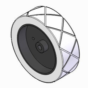 316-038: Tire, Solid Rubber Gray Notched14" (each)